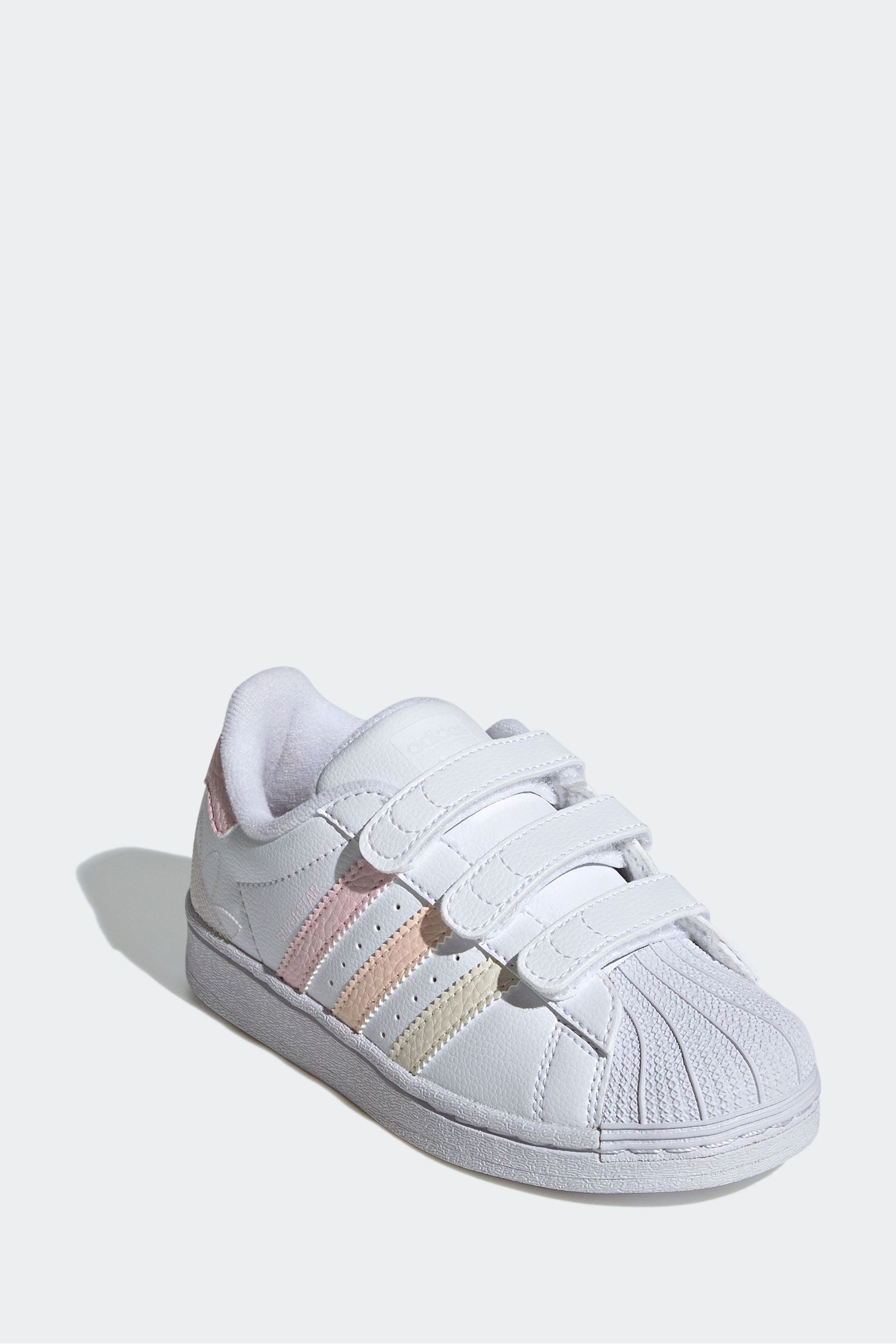 Buy adidas Originals Kids Superstar White Trainers from Next Luxembourg