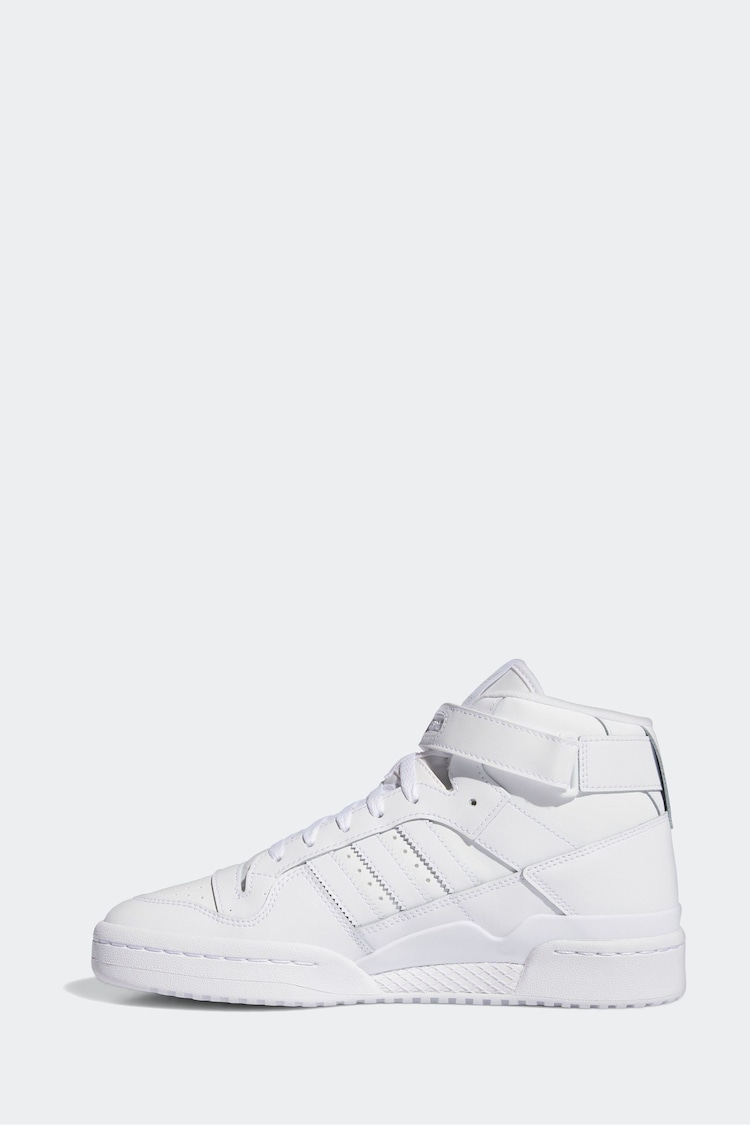 adidas Originals Off White Forum Mid Trainers - Image 2 of 8