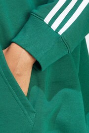 adidas Originals Green Adicolor 3-Stripes Oversized Hoodie - Image 5 of 6