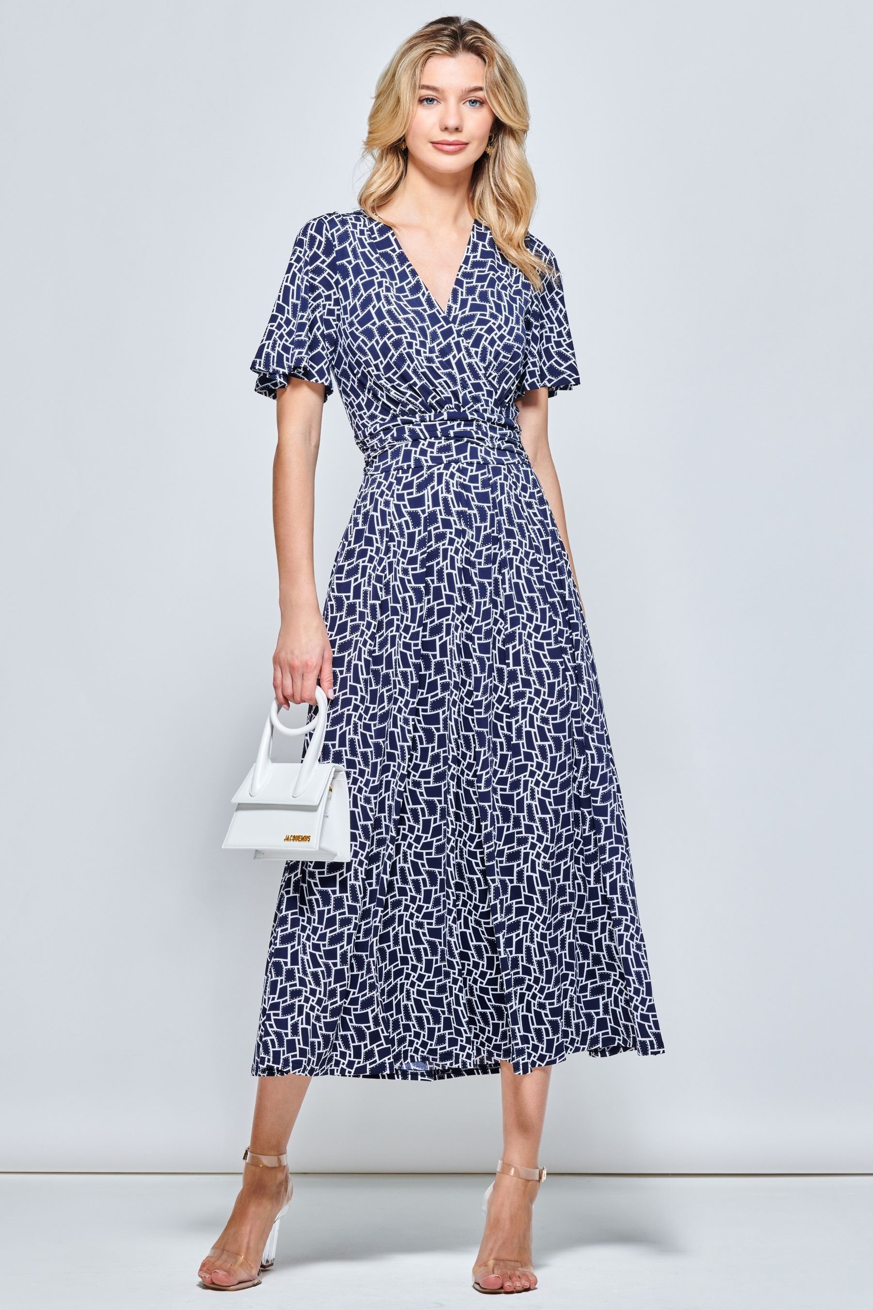 Buy Jolie Moi Blue Angel Sleeve Jersey Maxi Dress from Next Lithuania