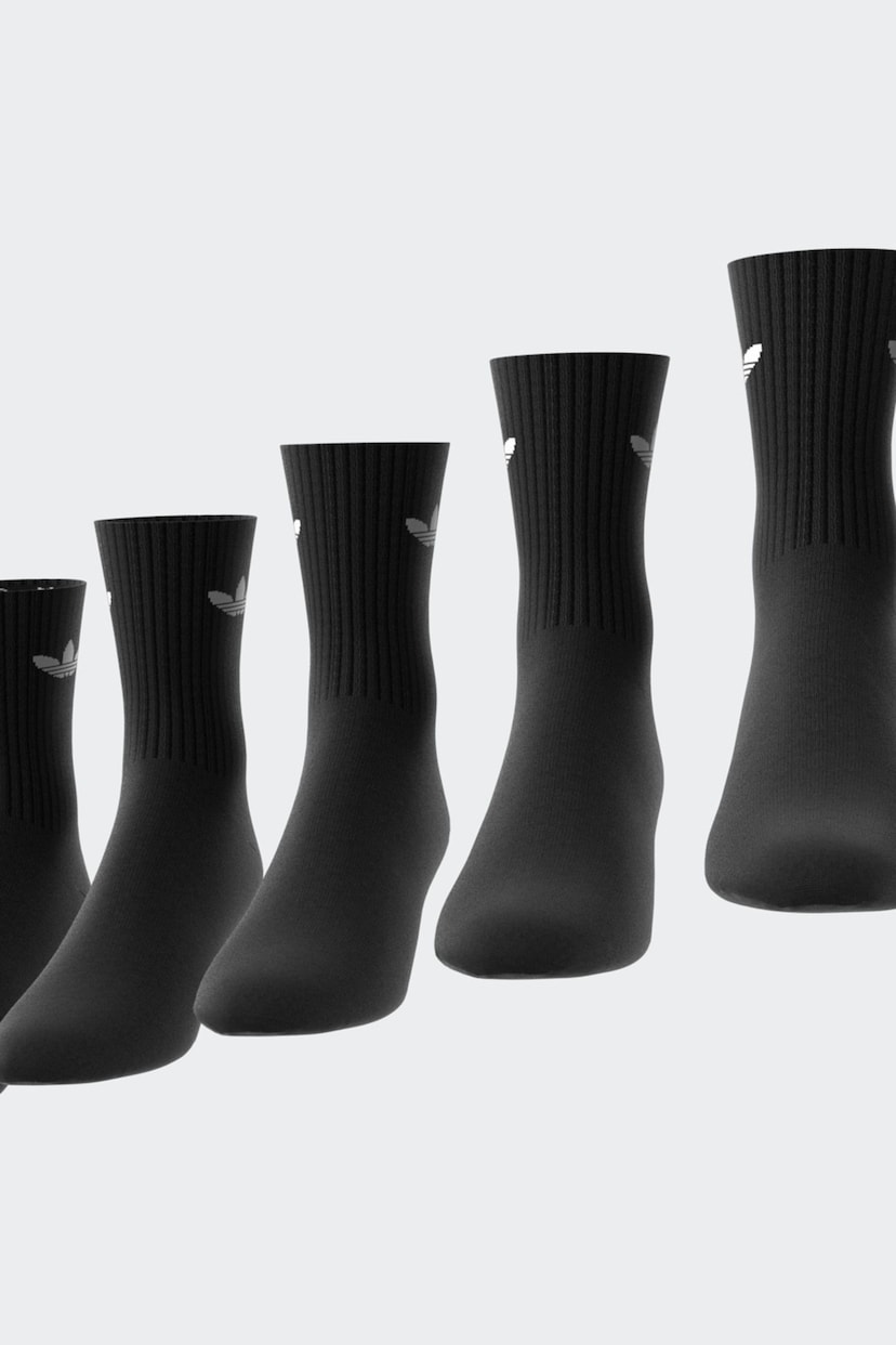 adidas Black Tre Crew Socks 6 Pack - Image 3 of 9