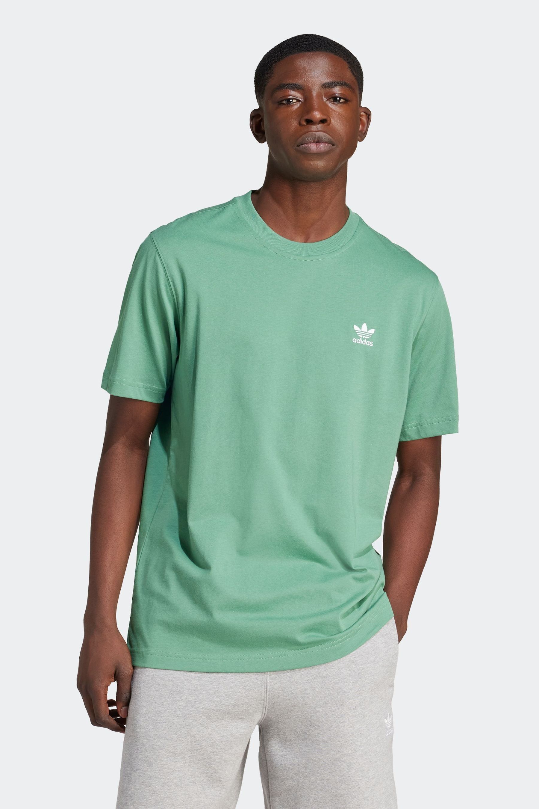 Buy adidas Originals Green 100 Cotton Trefoil Essentials T Shirt from Next South Africa