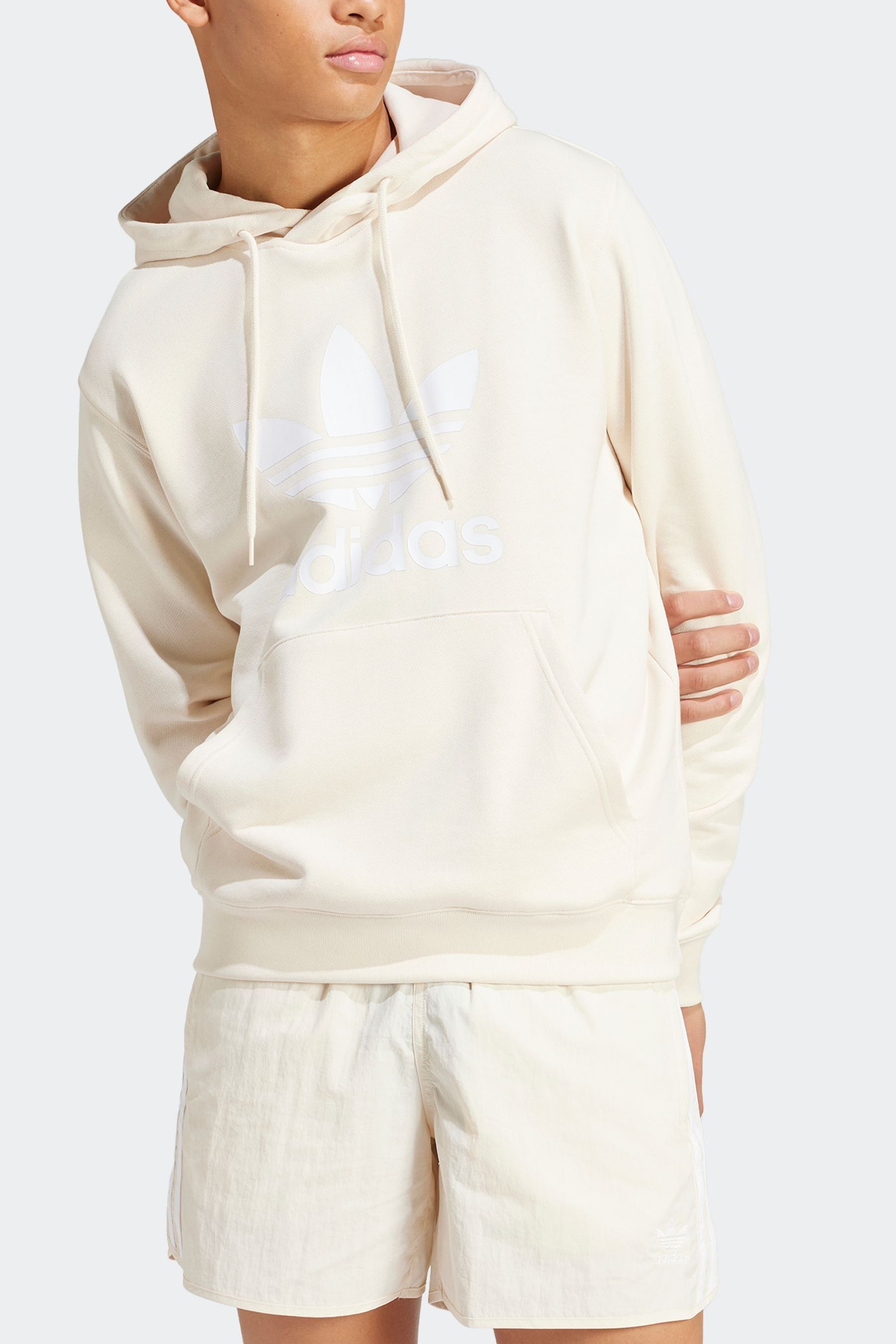 White trefoil hoodie new arrivals