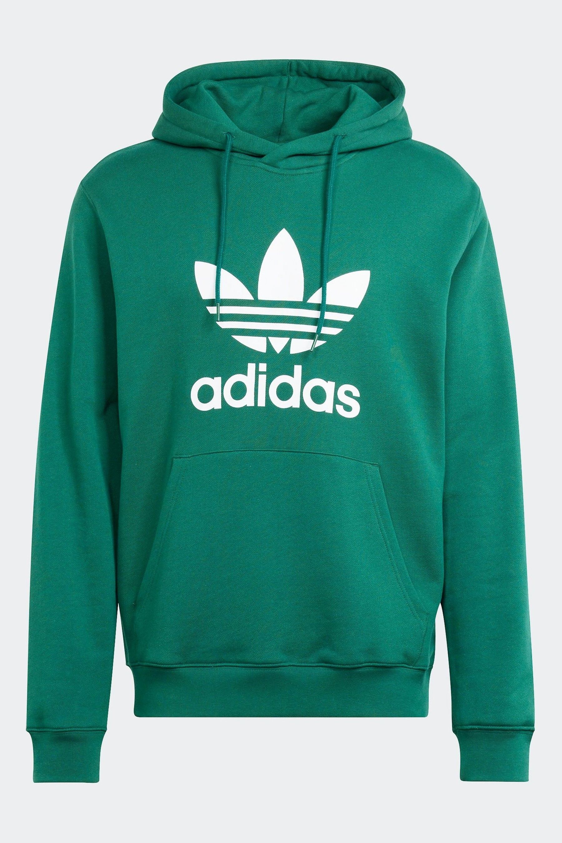 Buy adidas Originals Green 100 Cotton Adicolor Classics Trefoil Hoodie from Next Luxembourg