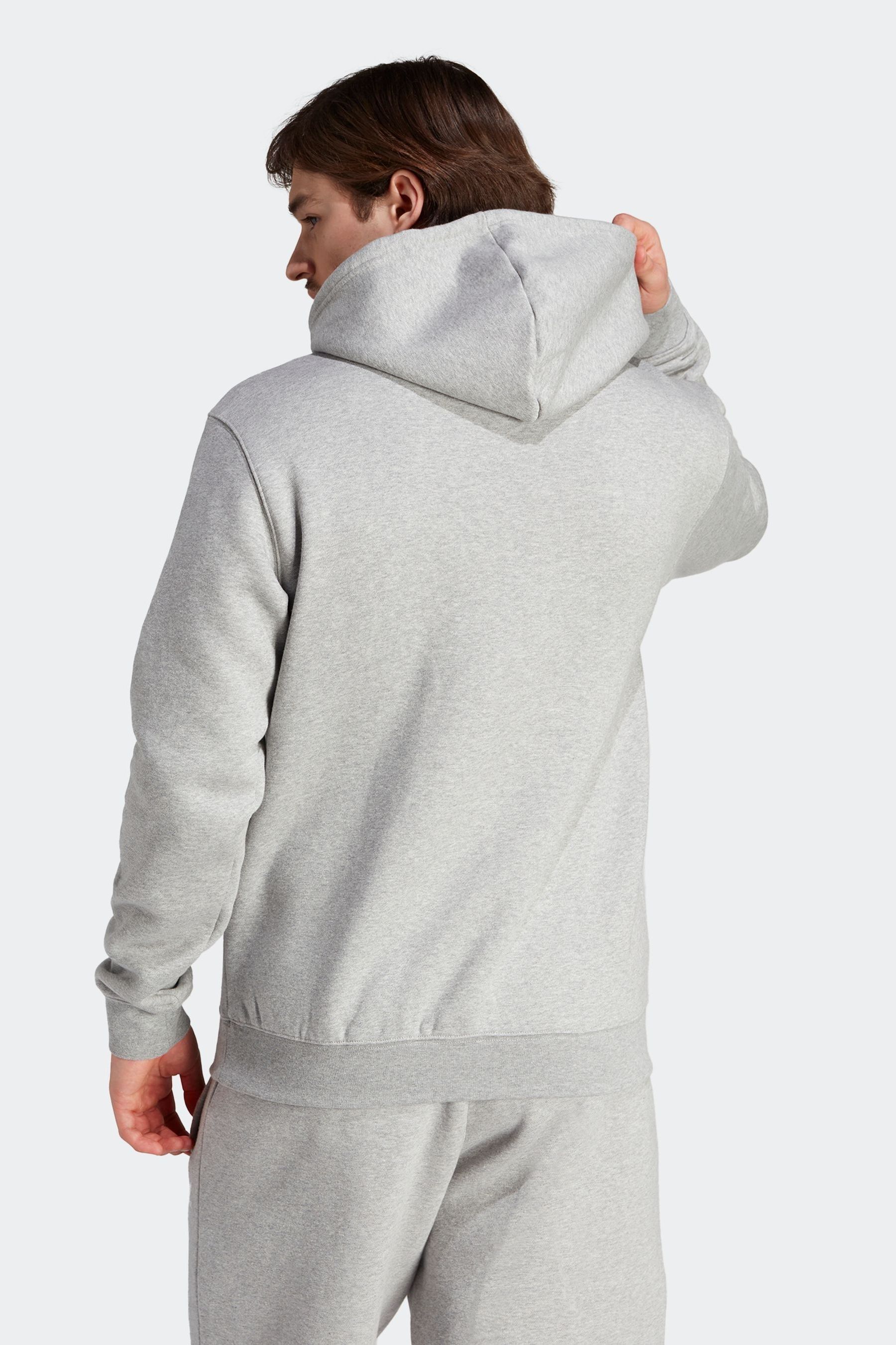 Buy adidas Originals Grey Trefoil Essentials Hoodie from Next Germany