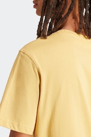 adidas Originals Yellow Trefoil Essentials T-Shirt - Image 7 of 7