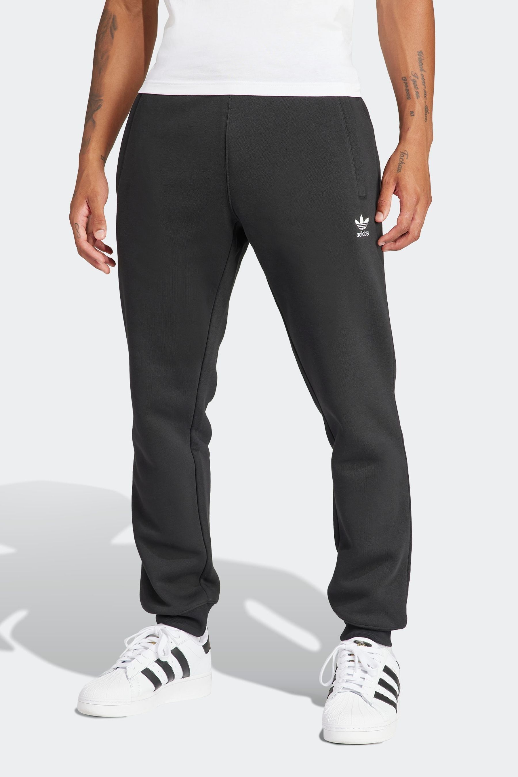 Buy adidas Originals Black Trefoil Essentials Joggers from Next Luxembourg