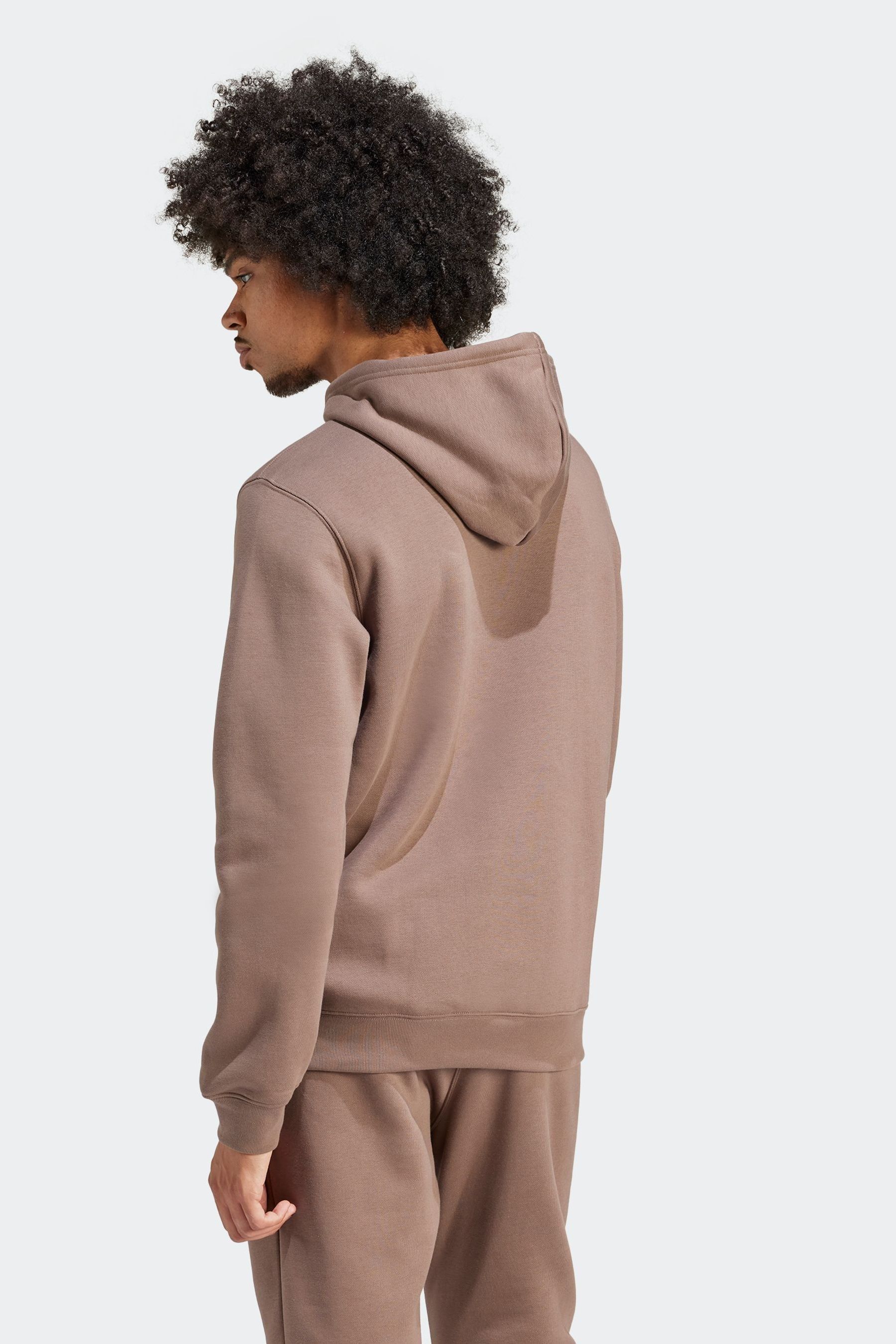 Buy adidas Originals Brown Trefoil Essentials Hoodie from Next USA