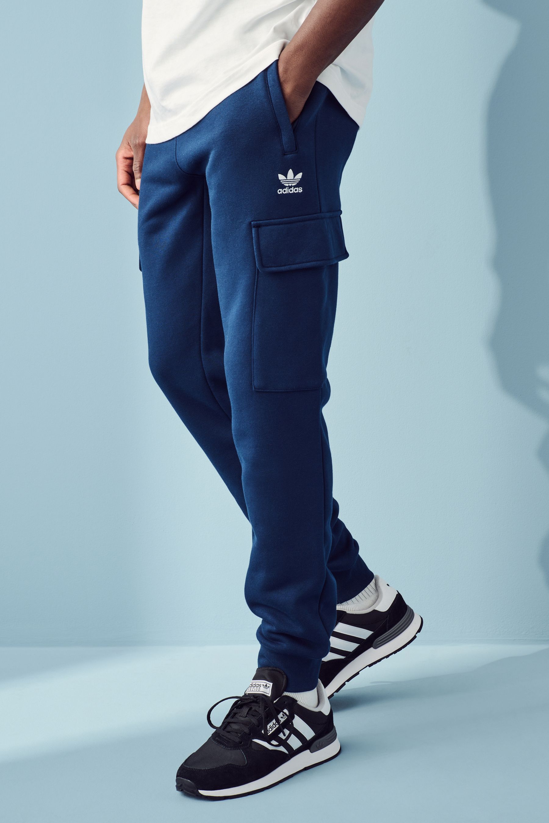 Buy adidas Originals Blue Trefoil Essentials Cargo Joggers from Next Canada