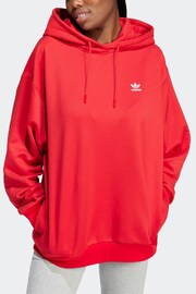 adidas Originals Red Trefoil Oversized Hoodie - Image 3 of 6