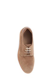 Jones Bootmaker Mens Brown Lowen Leather Suede Casual Lace-Up Shoes - Image 3 of 5