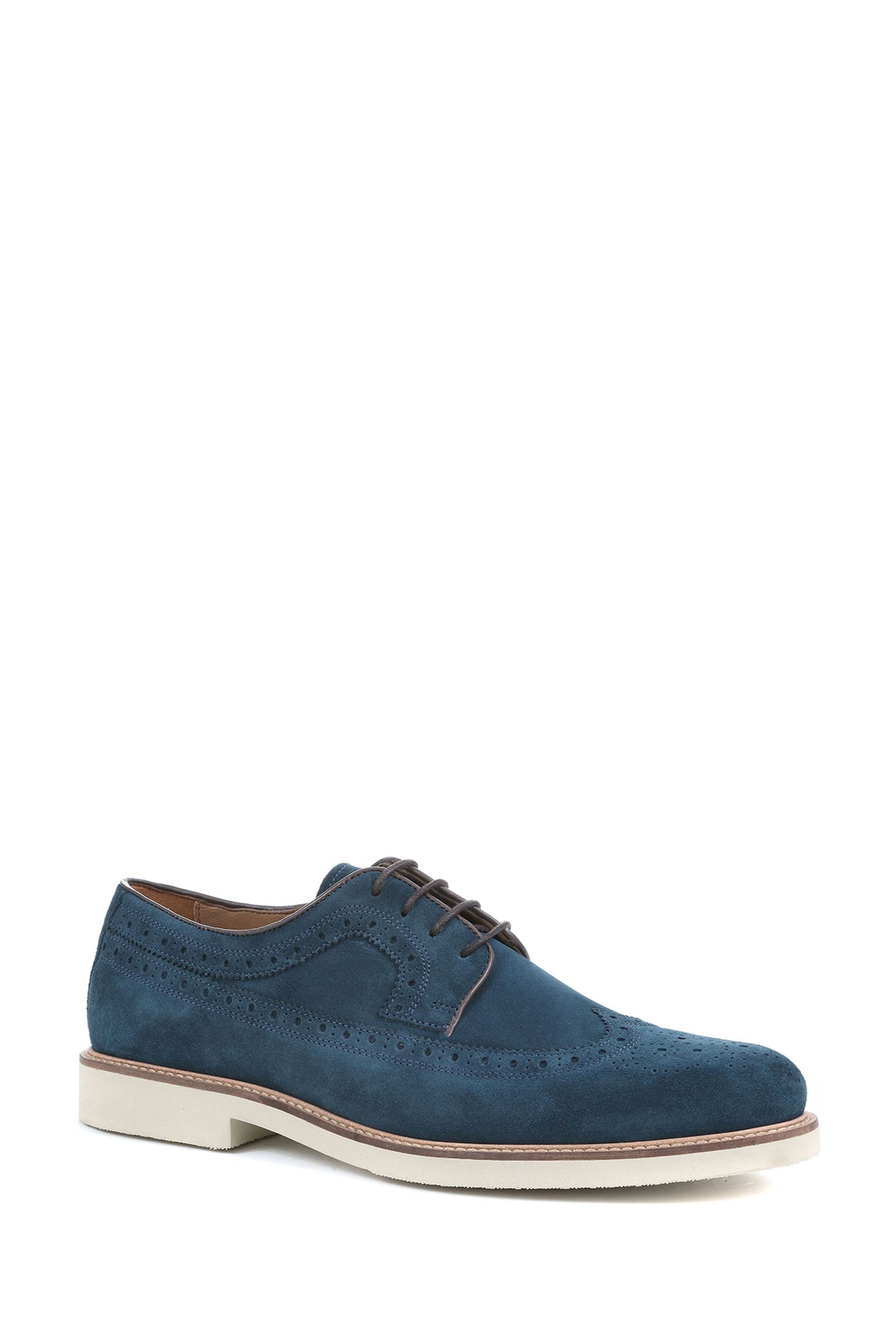 Buy Jones Bootmaker Blue Leighton Lightweight Brogues from Next Luxembourg
