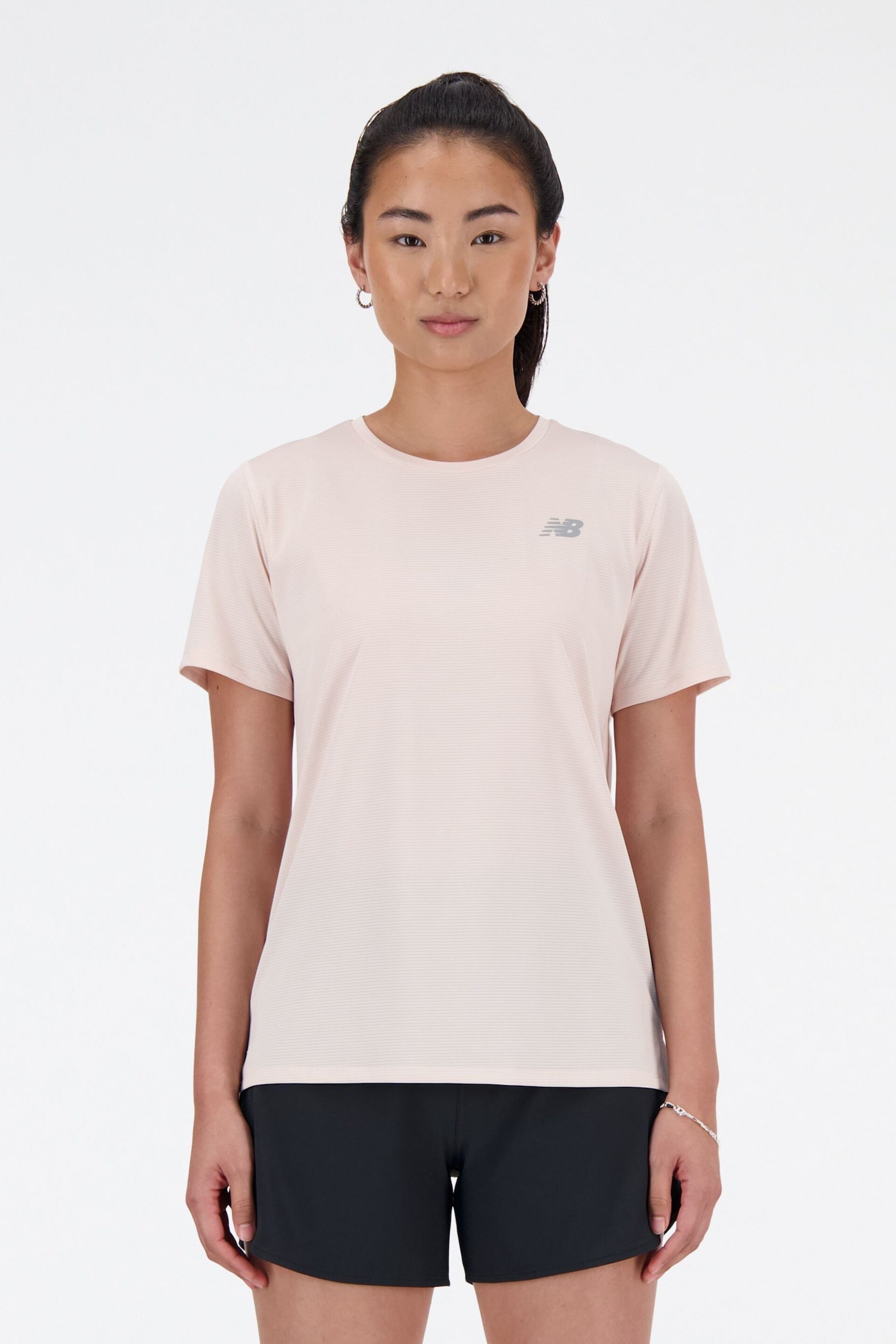 New Balance Pink Womens Short Sleeve T-Shirt - Image 1 of 4