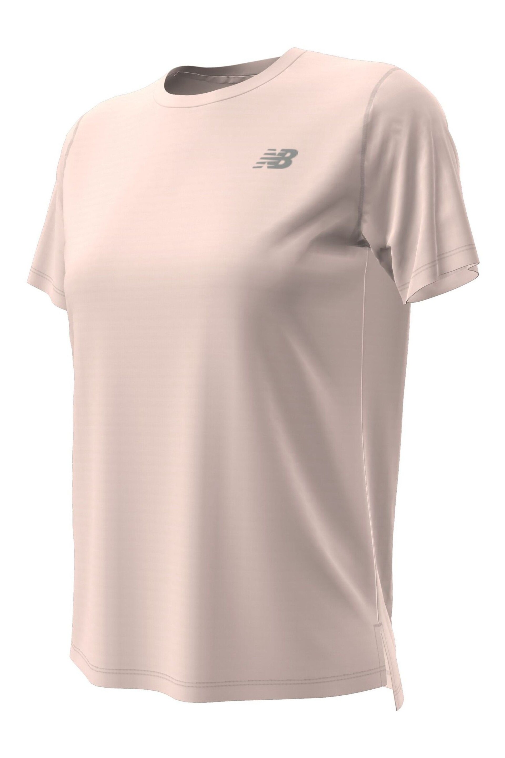 New Balance Pink Womens Short Sleeve T-Shirt - Image 4 of 4