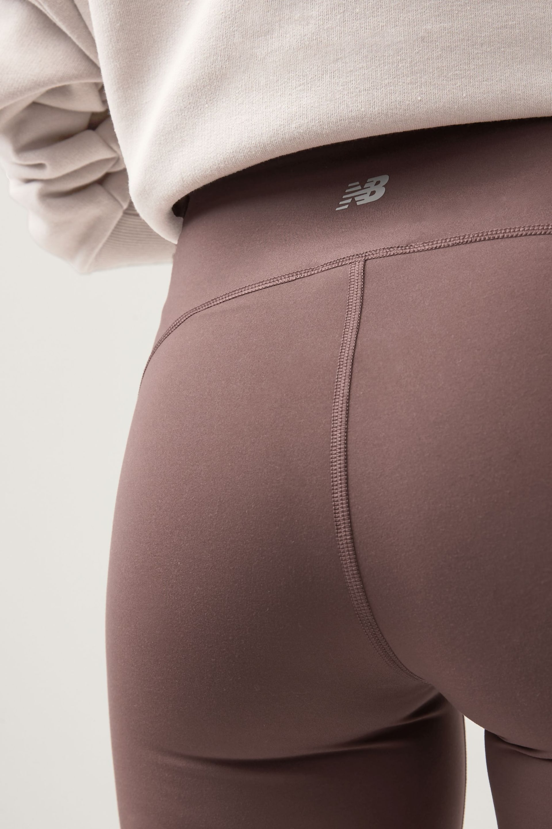 New Balance Brown Sleek 27 Inch High Rise Leggings - Image 6 of 8