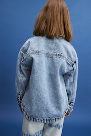 Mid Blue Denim Shacket (3-16yrs) - Image 3 of 8