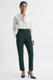 Reiss Bottle Green Jade Slim Slim Fit Wool Blend Mid Rise Suit Trousers - Image 5 of 5