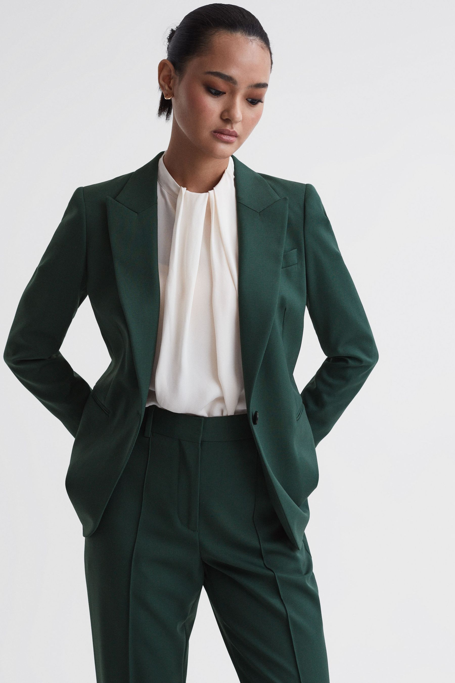 Reiss green blazer store