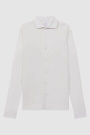 Reiss White Bobby Slim Fit Cutaway Collar Modal Shirt - Image 2 of 4