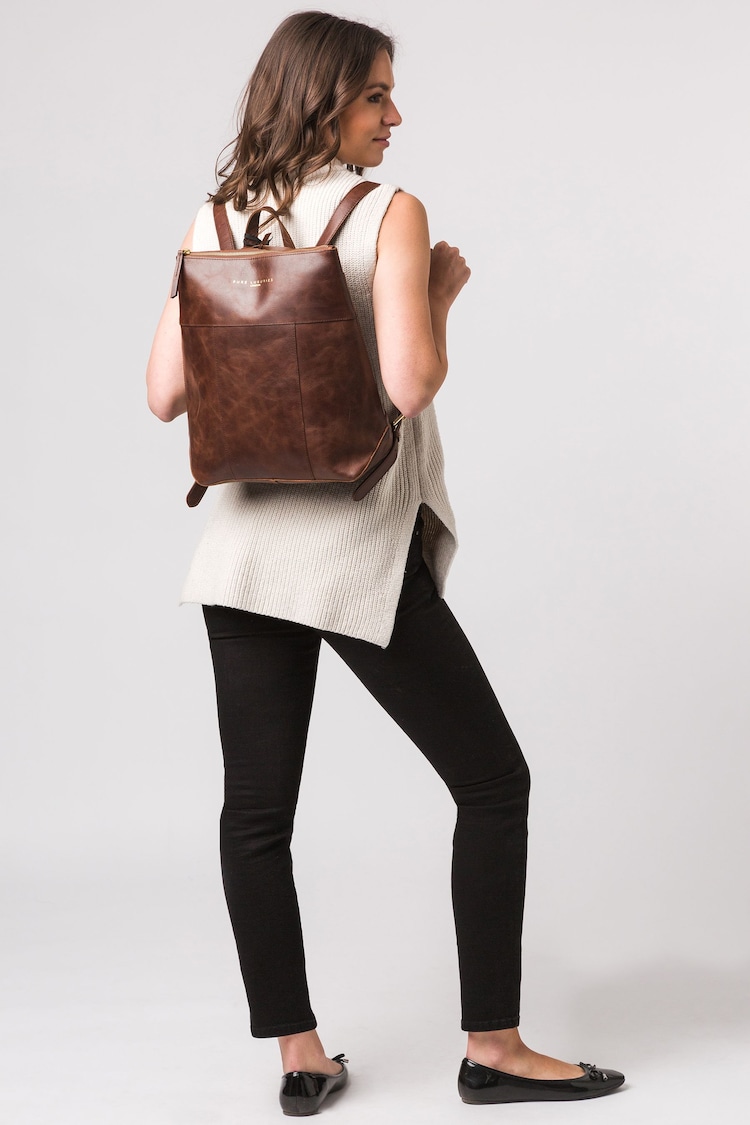 Pure Luxuries London Hastings Vegetable-Tanned Leather Backpack - Image 1 of 5