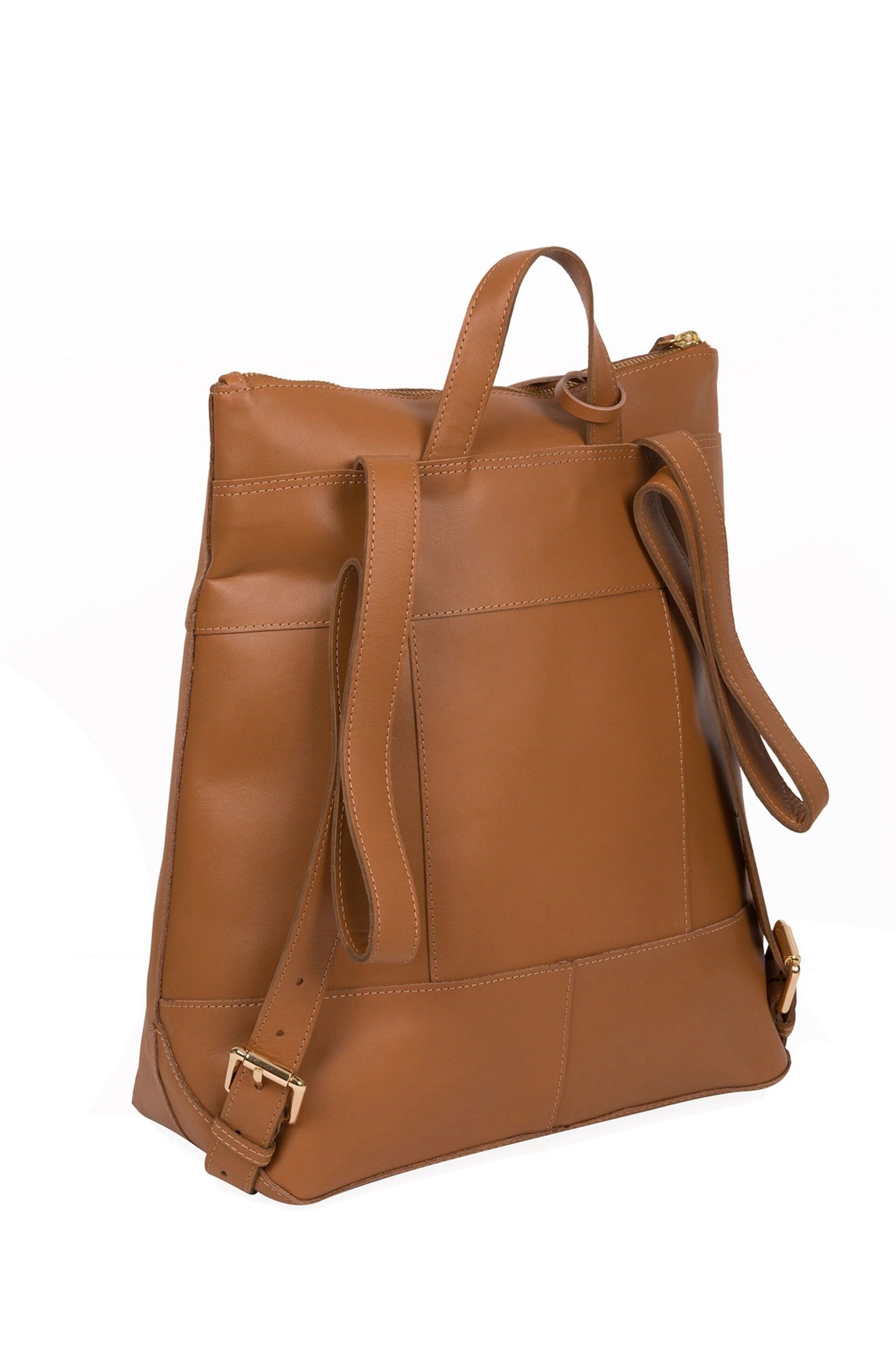 Pure Luxuries London Hastings Vegetable-Tanned Leather Backpack - Image 3 of 4