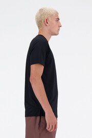 New Balance Black Mens Run T-Shirt - Image 3 of 4