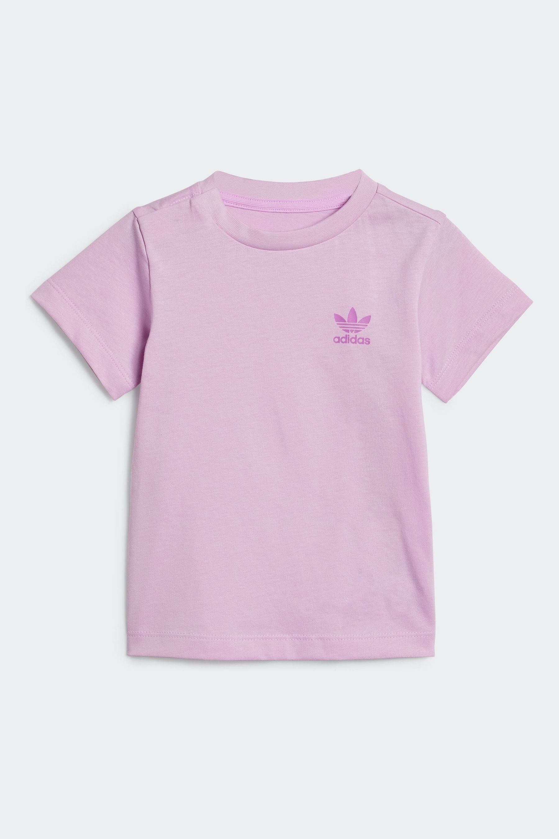 Buy adidas Originals Light Pink 100 Cotton Shorts And T Shirt Set from Next Oman