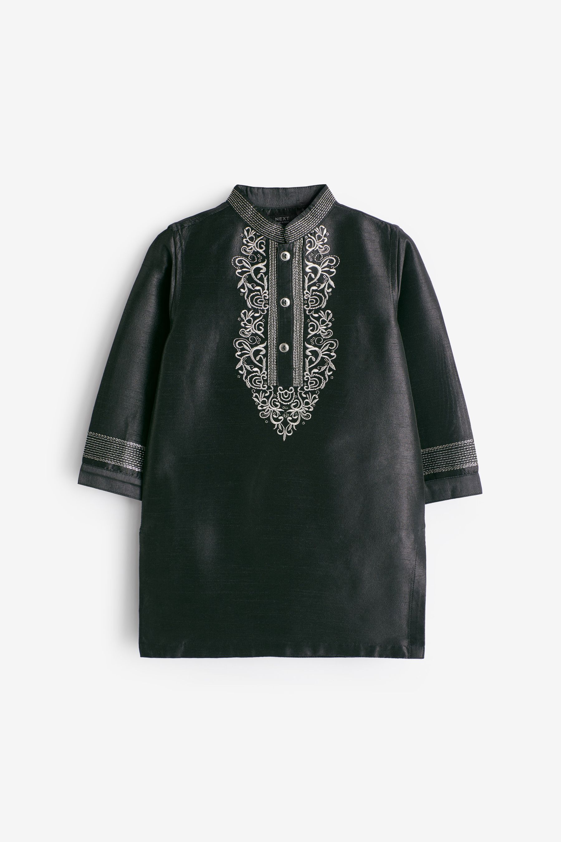 Buy Black Embroidered Kurta 3mths 16yrs from Next France