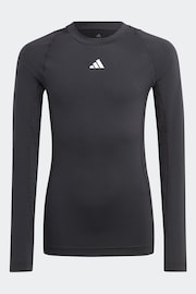 adidas Black Techfit Aeroready Long Sleeve Top - Image 1 of 5