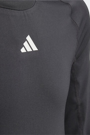 adidas Black Techfit Aeroready Long Sleeve Top - Image 3 of 5