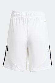 adidas White/Black Tiro 24 Shorts - Image 8 of 11