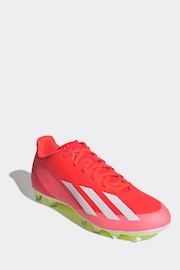 adidas Red/White Football X Crazyfast Club Flexible Ground Adult Boots - Image 3 of 10