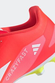 adidas Red/White Football X Crazyfast Club Flexible Ground Adult Boots - Image 9 of 10