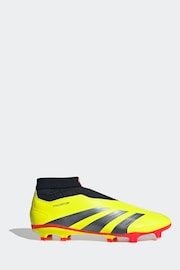 adidas Yellow Football Predator 24 League Laceless Firm Ground Adult Boots - Image 2 of 12