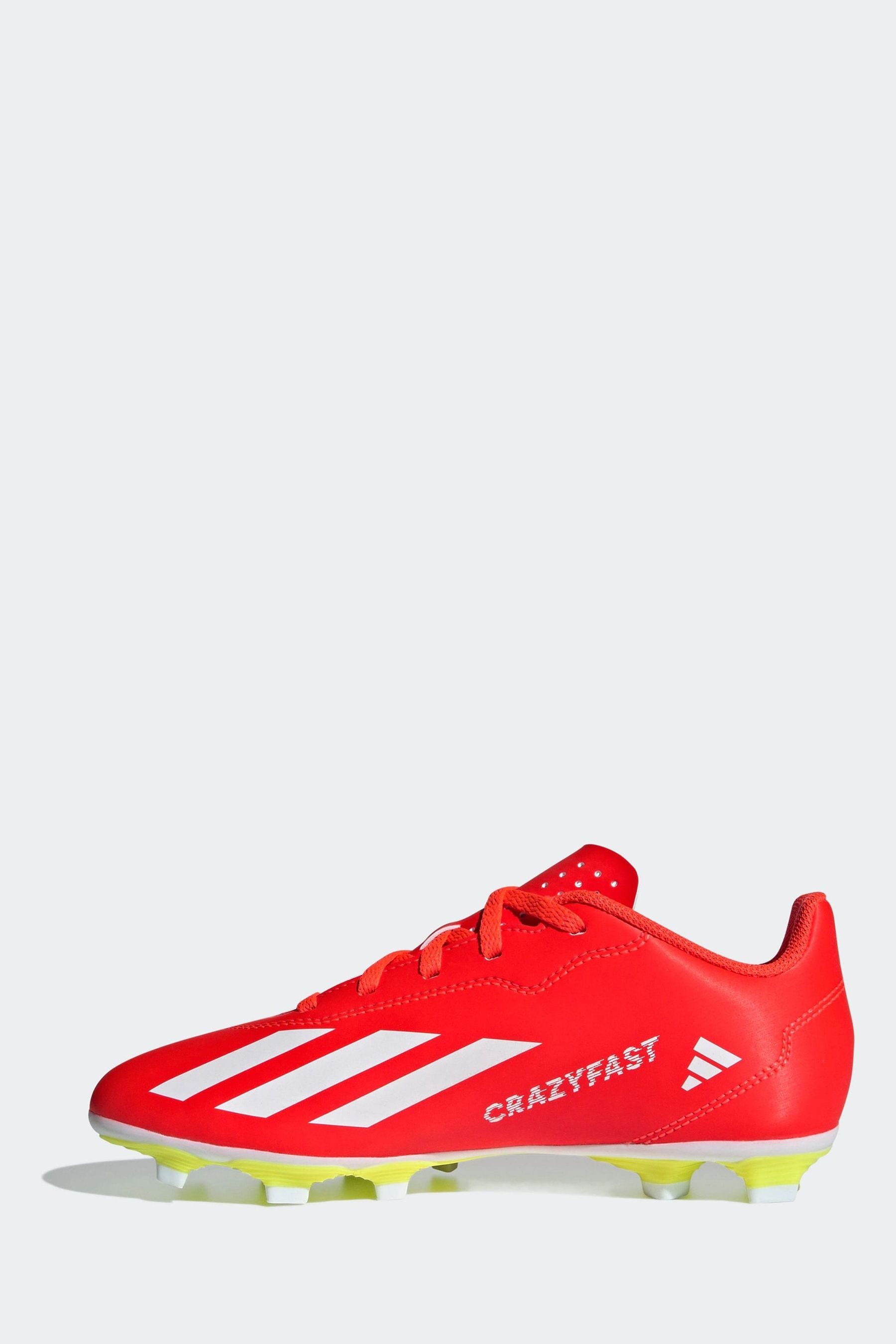 adidas Red White Football X Crazyfast Club Flexible Ground Kids Boots