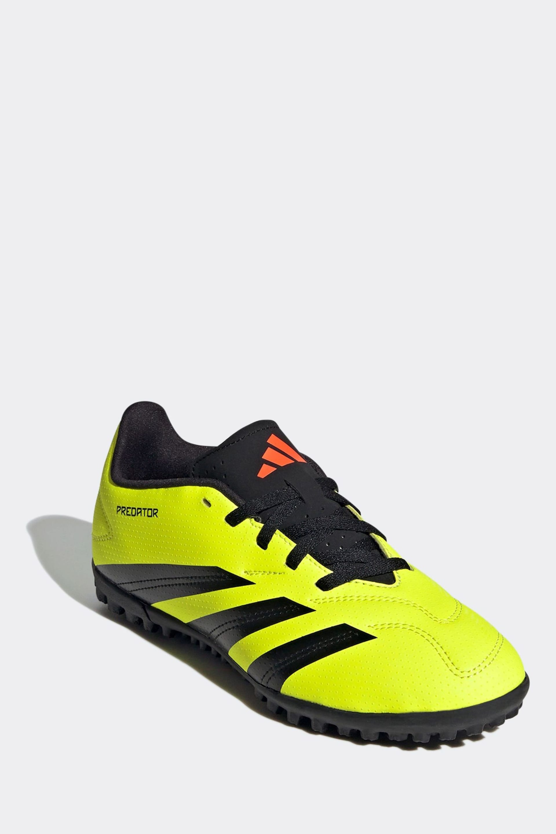 adidas Yellow Football Predator 24 Club Turf Kids Boots - Image 6 of 11