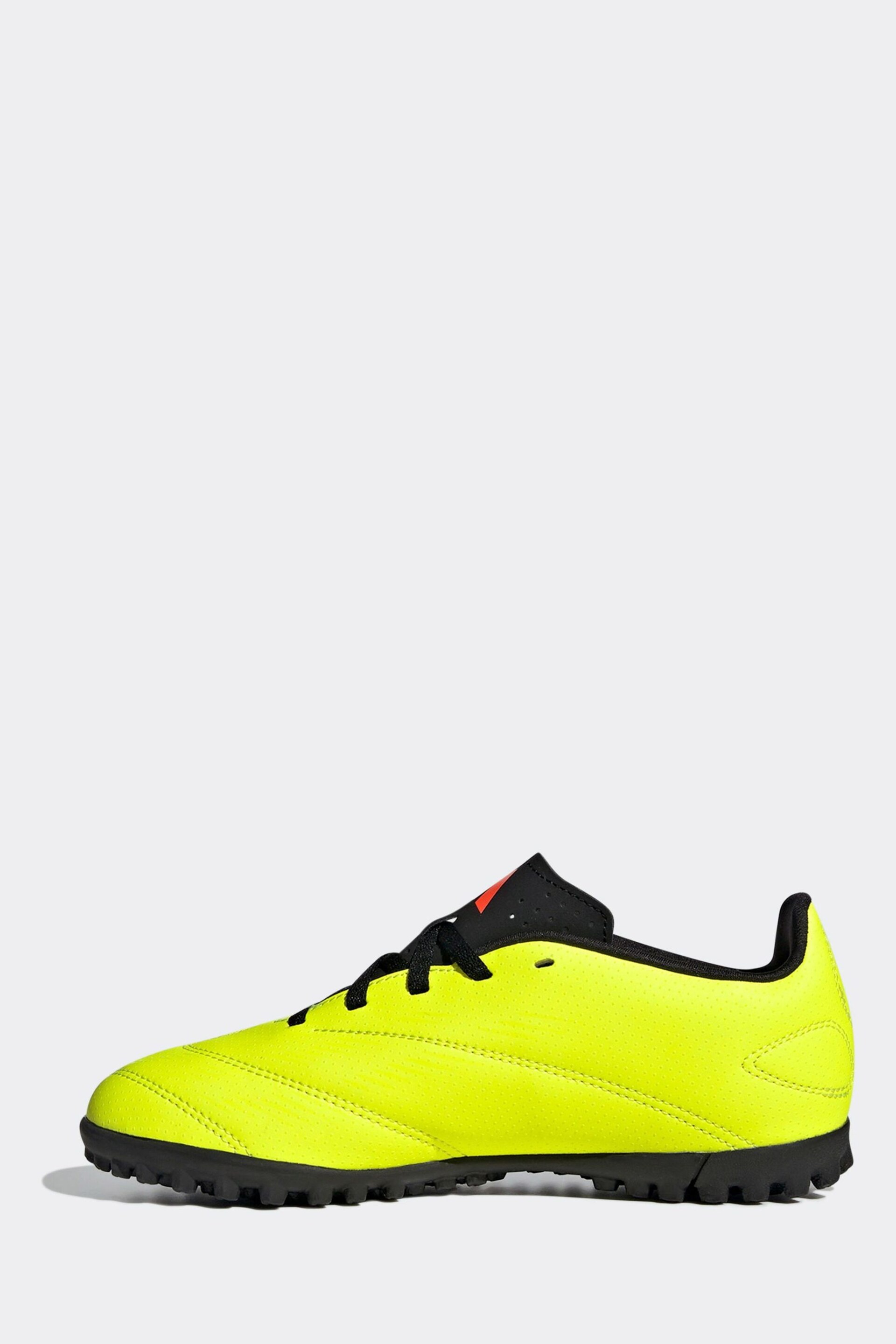 adidas Yellow Football Predator 24 Club Turf Kids Boots - Image 9 of 11