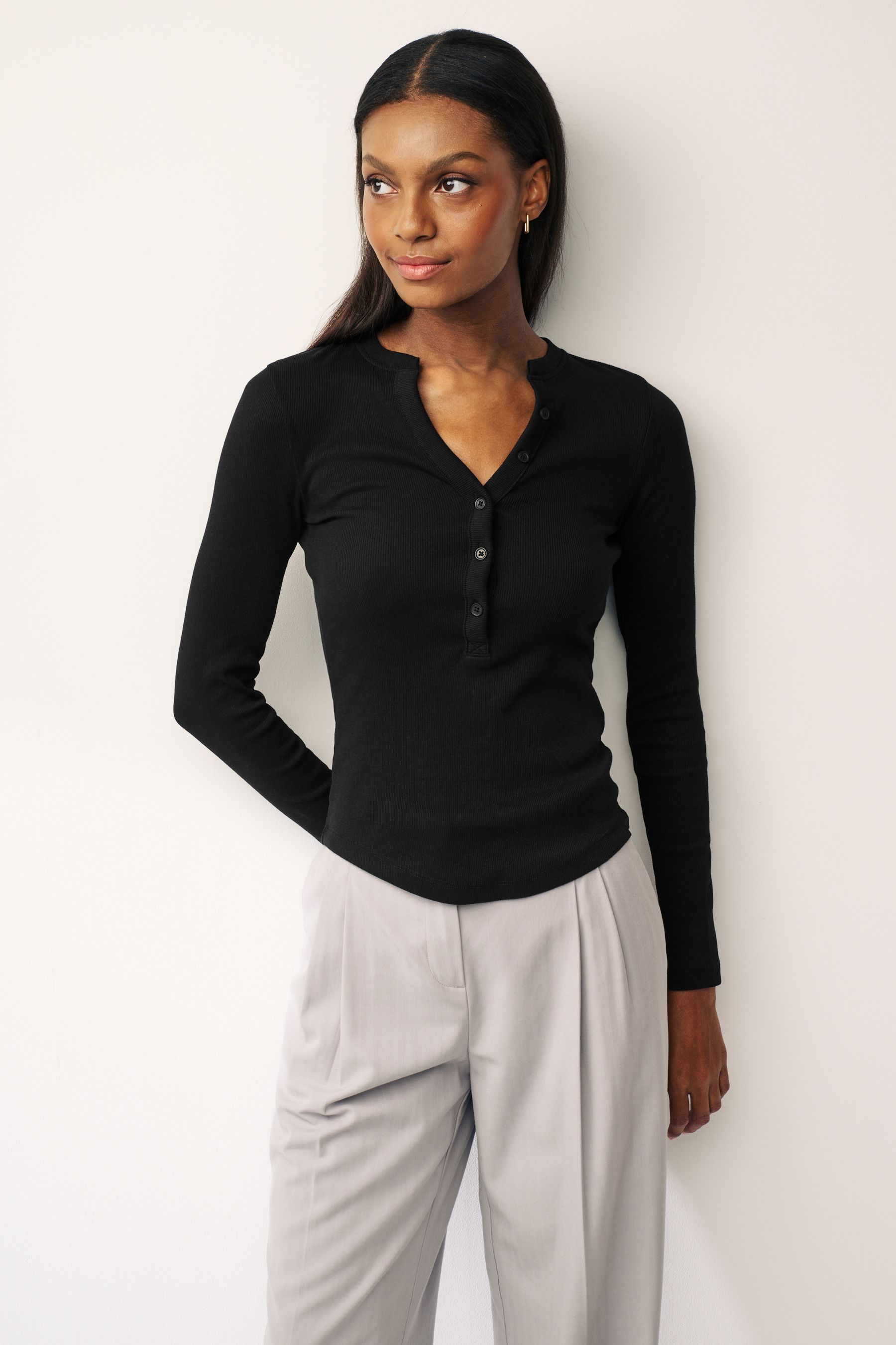 Long sleeve button top 2025