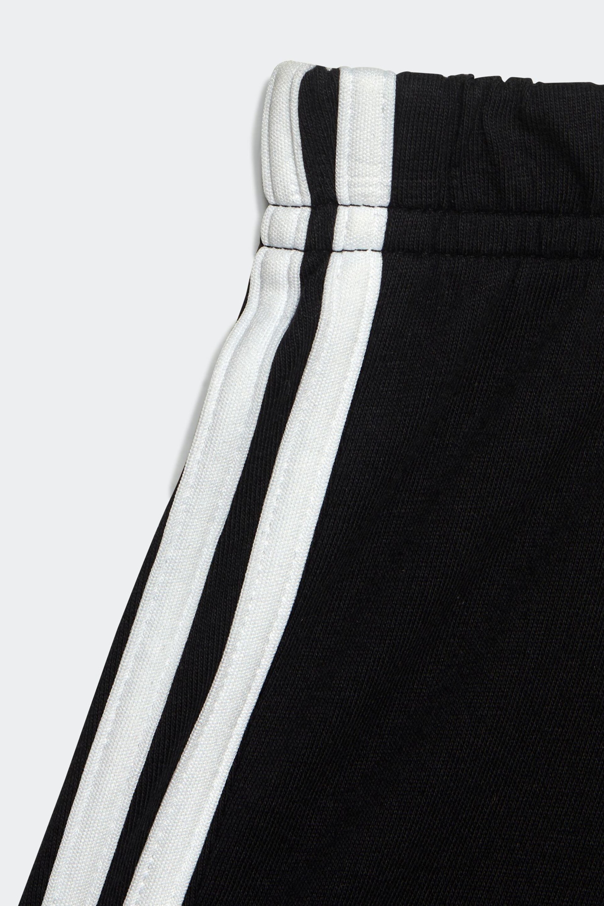 adidas Black/White Sportswear Essentials Lineage Organic Cotton T-Shirt And Shorts Set - Image 6 of 6