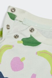 adidas Green/Grey Kids Sportswear Essentials Allover Print Jogger Set - Image 4 of 6