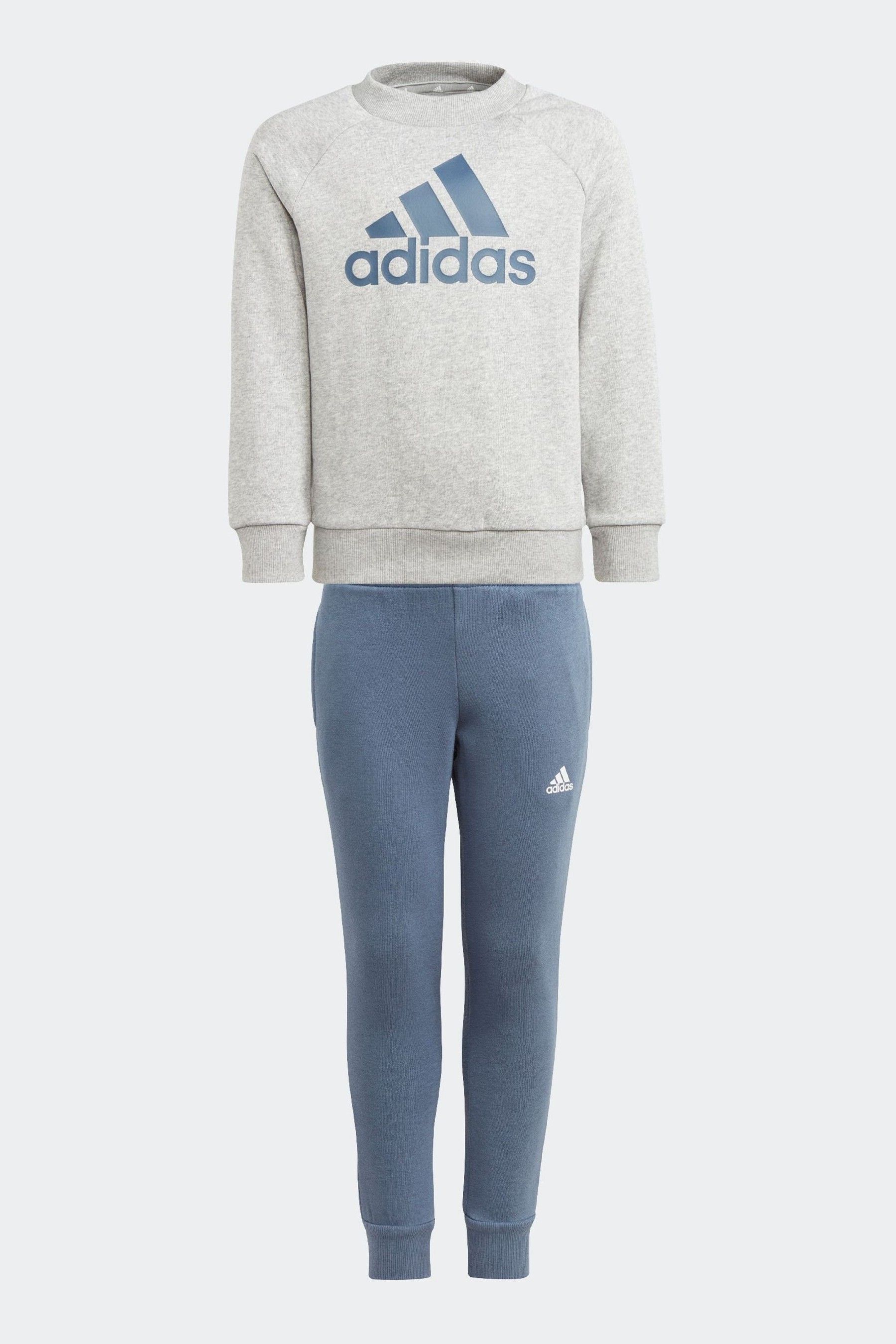 Grey and blue adidas joggers store
