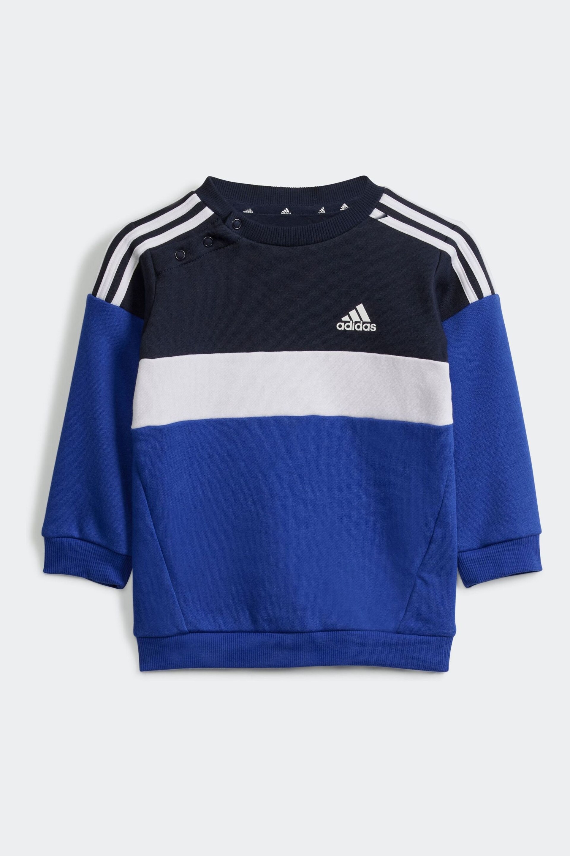 adidas Black Sportswear Tiberio 3-Stripes Colourblock Kids Tracksuit - Image 2 of 6