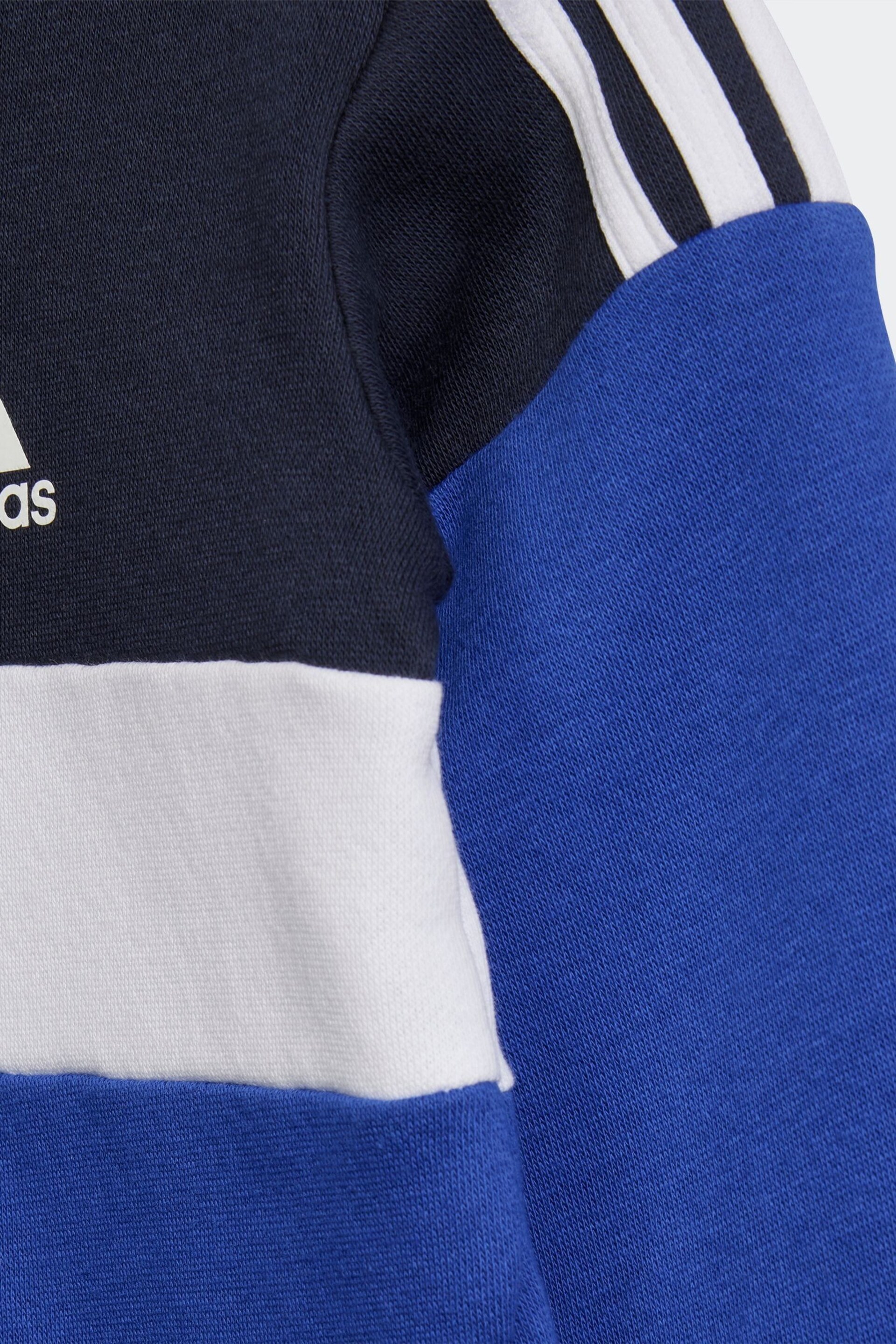 adidas Black Sportswear Tiberio 3-Stripes Colourblock Kids Tracksuit - Image 5 of 6