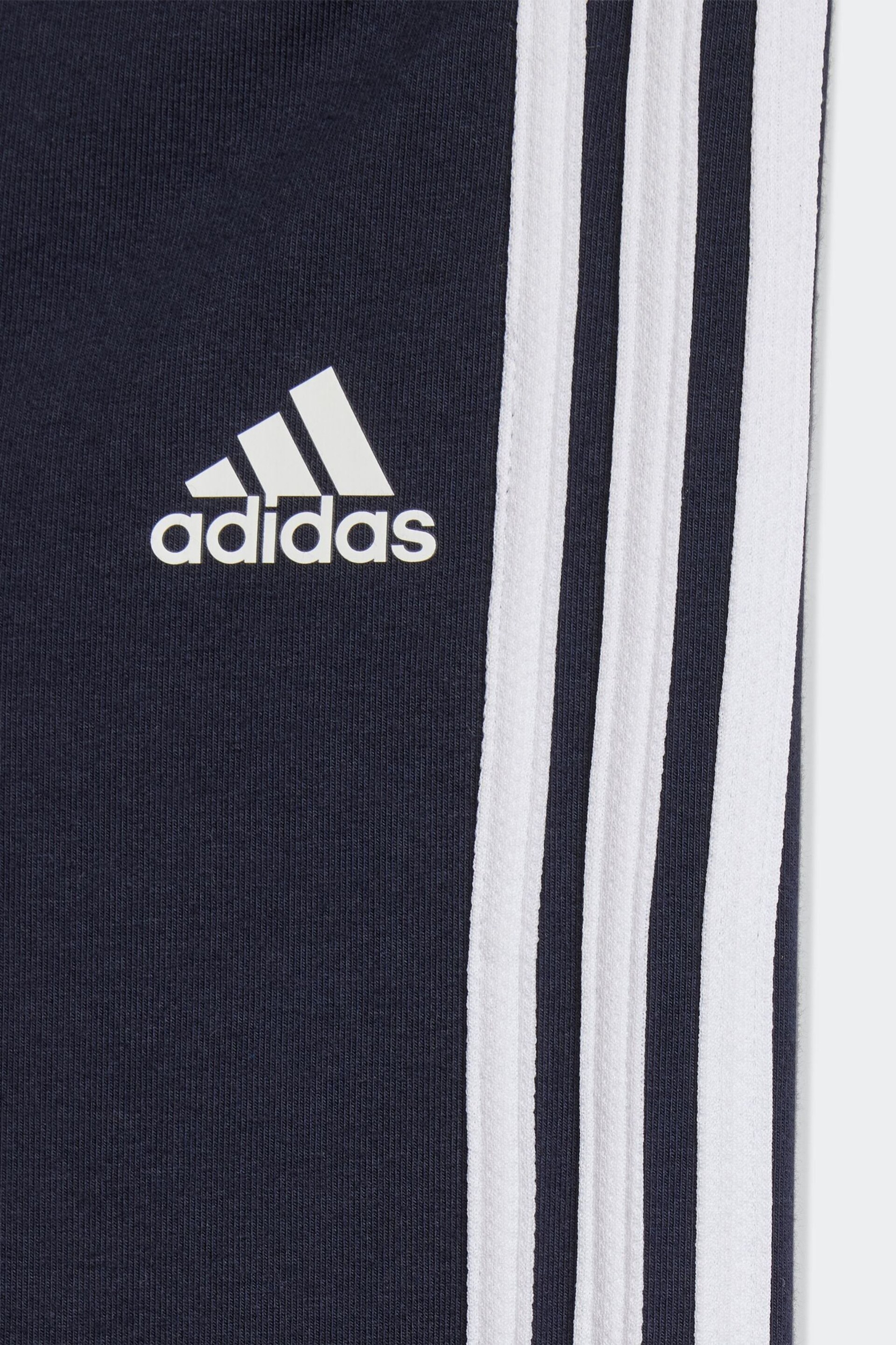 adidas Black Sportswear Tiberio 3-Stripes Colourblock Kids Tracksuit - Image 6 of 6