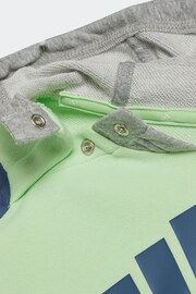 adidas Green/Grey Kids Essentials Colorblock Jogger Set - Image 4 of 6