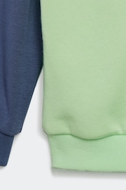 adidas Green/Grey Kids Essentials Colorblock Jogger Set - Image 5 of 6