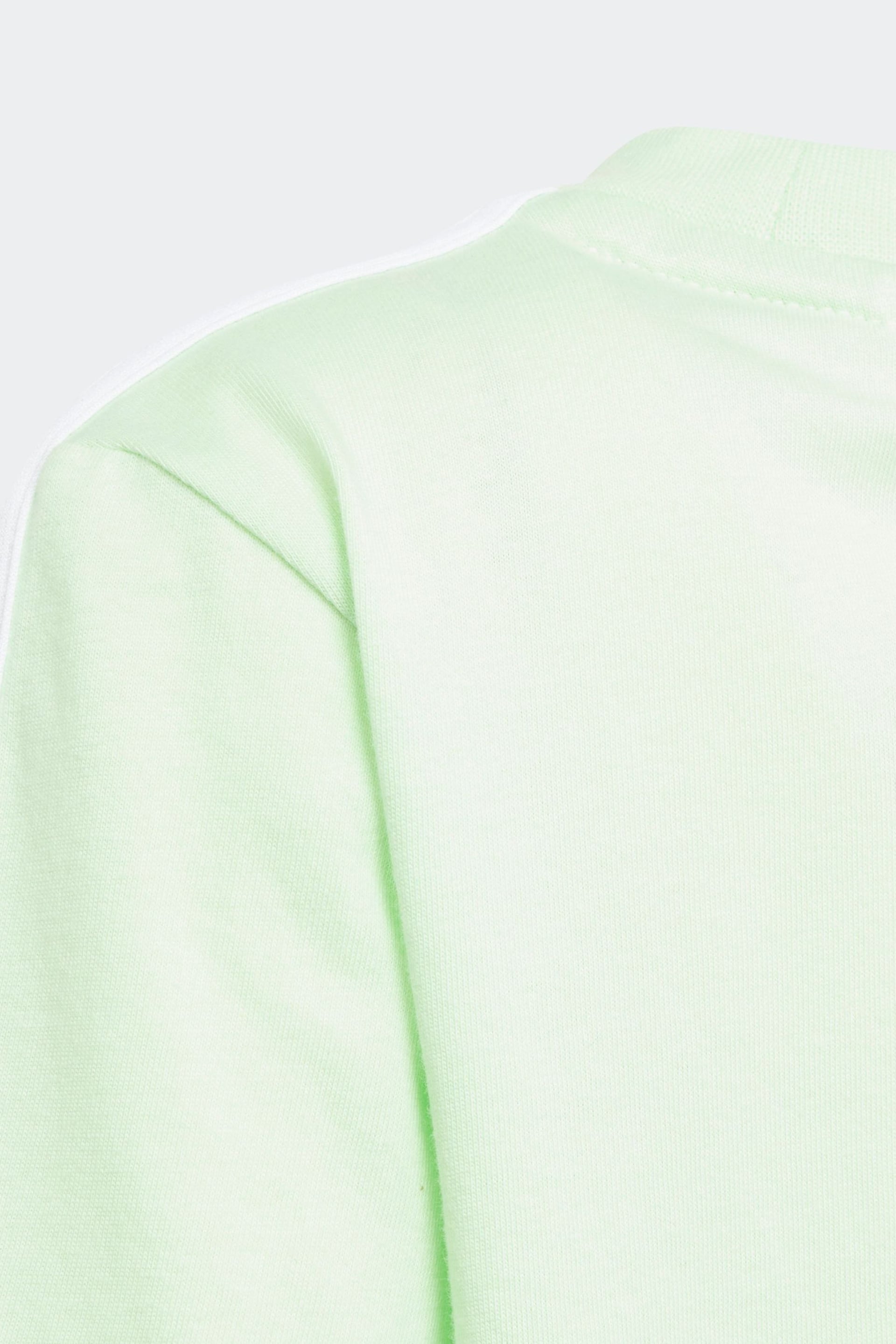 adidas Lemon Green Sportswear Essentials 3-Stripes Cotton T-Shirt - Image 4 of 5