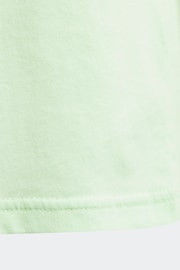 adidas Lemon Green Sportswear Essentials 3-Stripes Cotton T-Shirt - Image 5 of 5