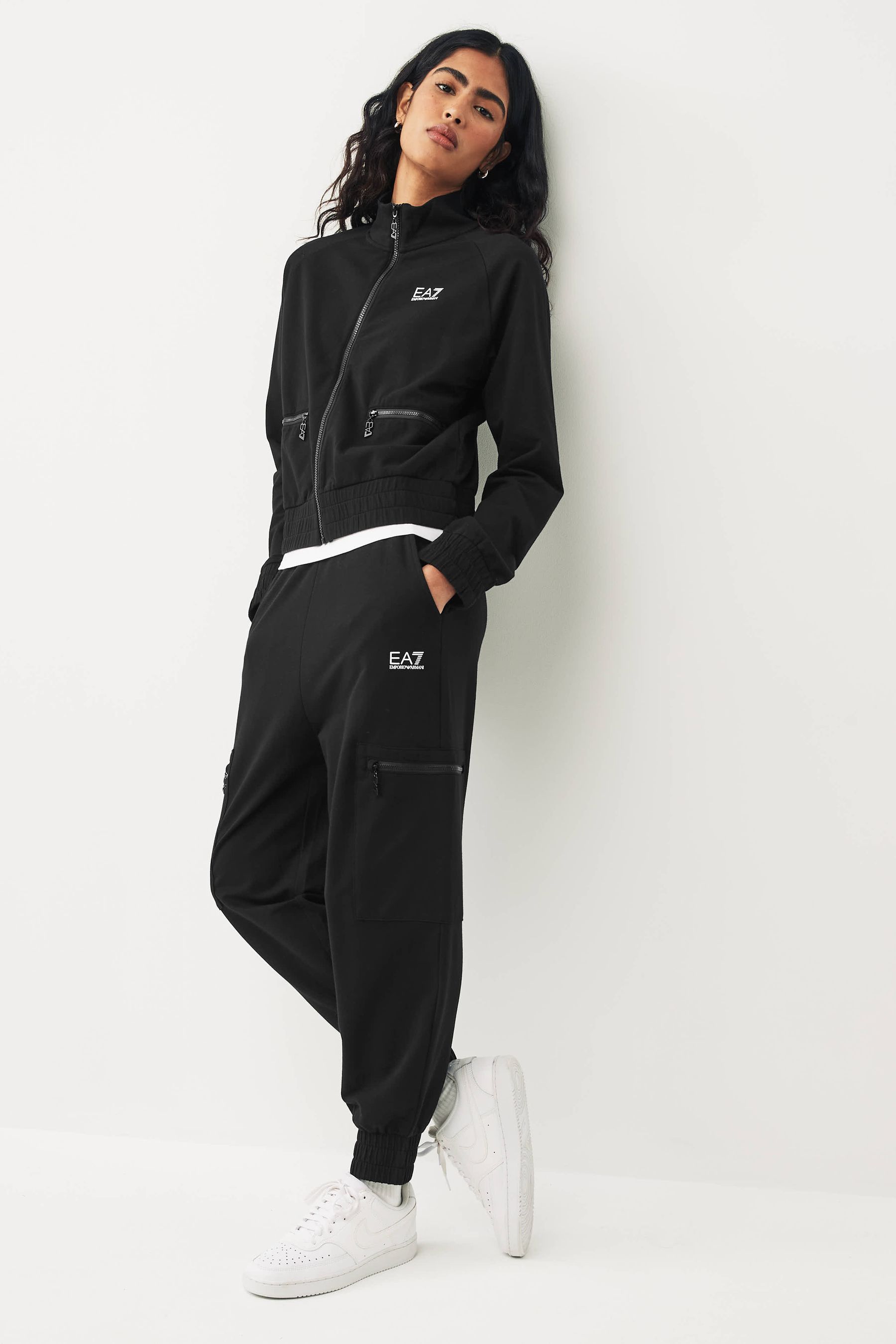 Black armani tracksuit womens shop