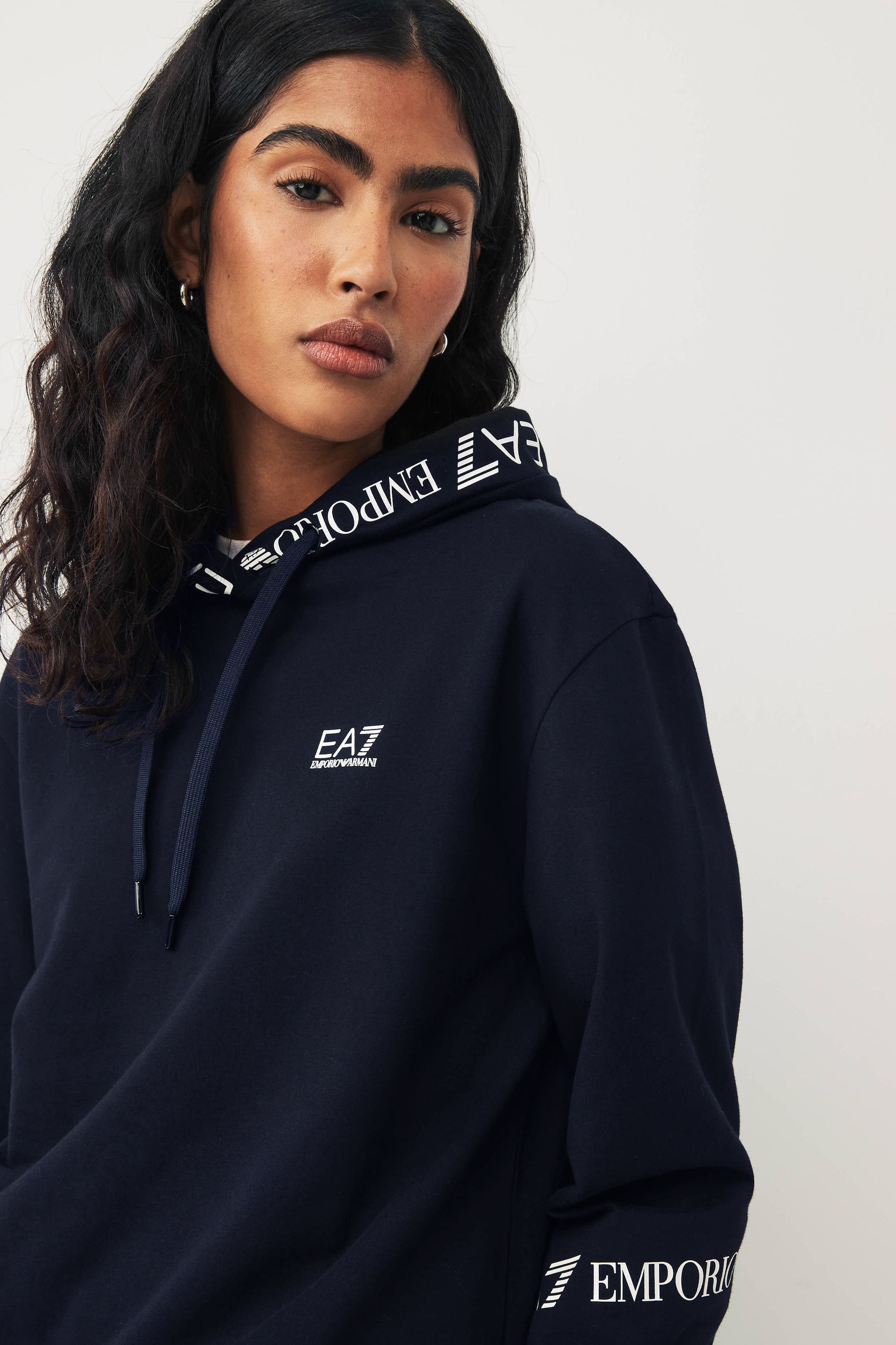 Buy Emporio Armani EA7 Womens Extended Logo Overhead Hooded Tracksuit from Next United Arab Emirates